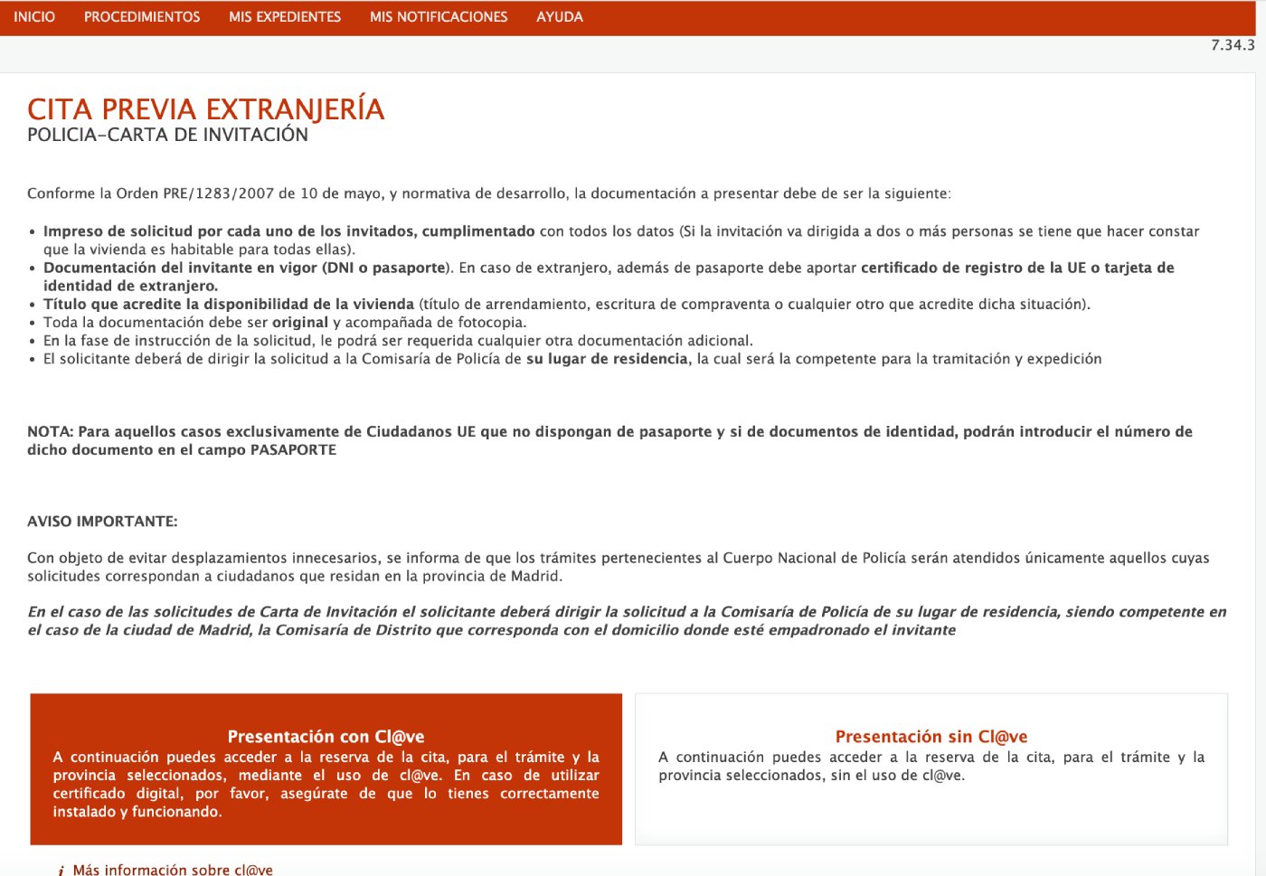Requisitos tramite extranjería