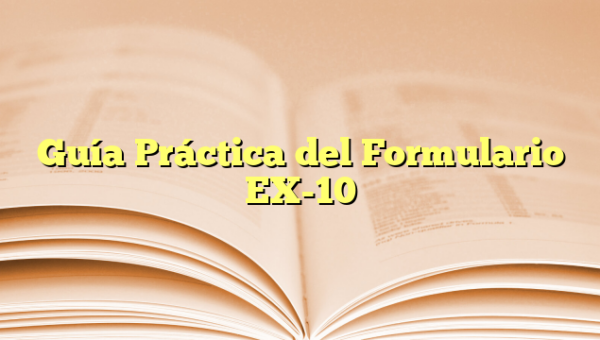 Guía Práctica del Formulario EX-10
